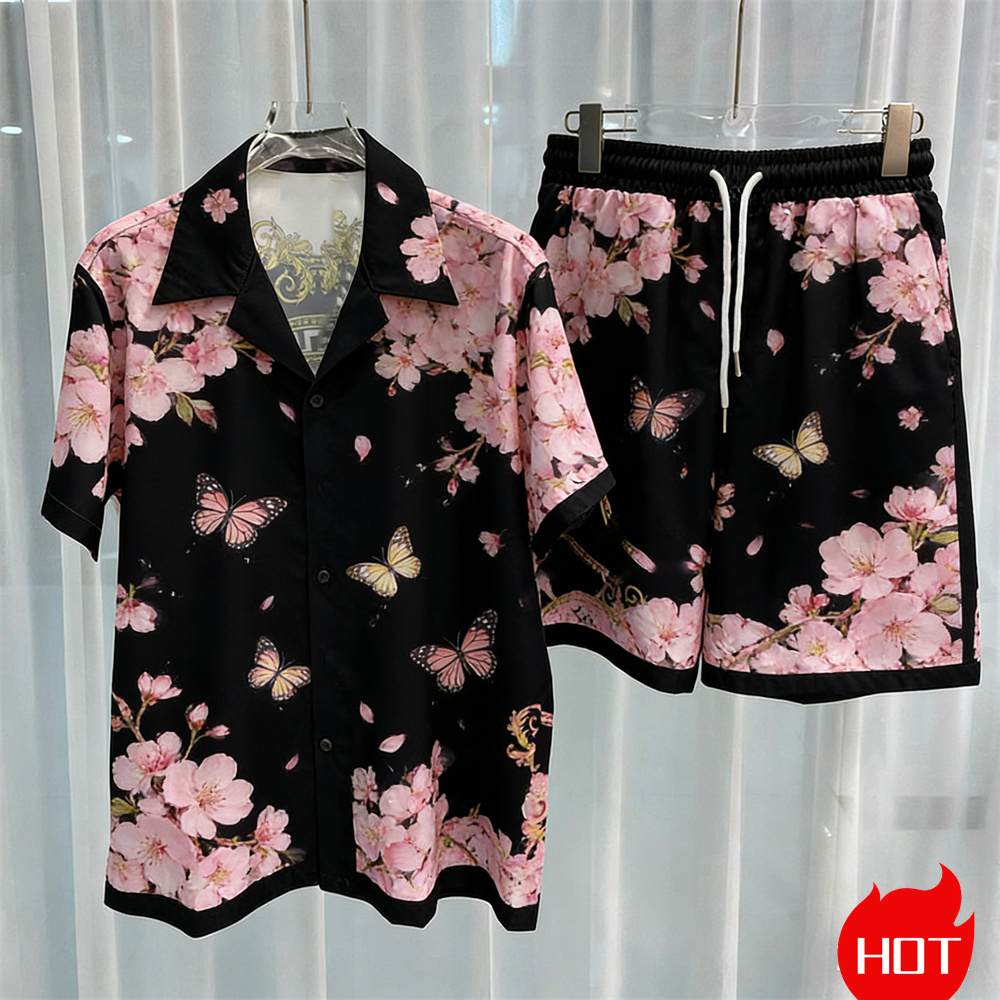 Men'S Fashion Designer - Digital printed men's set fashion two-piece