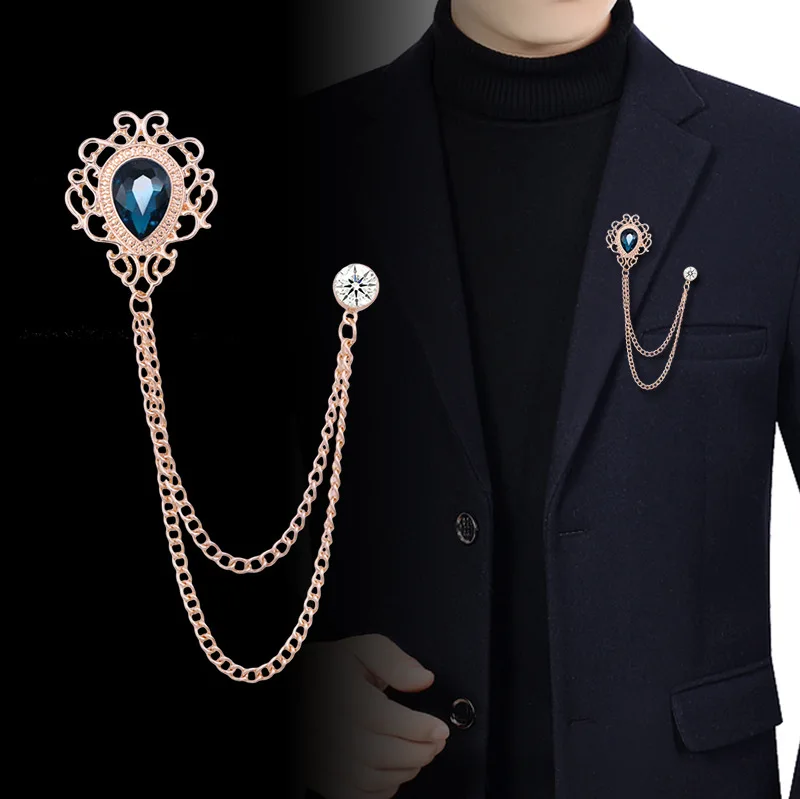 Men'S Fashion Accessories - New Vintage Tassel Chain Rhinestone Crystal