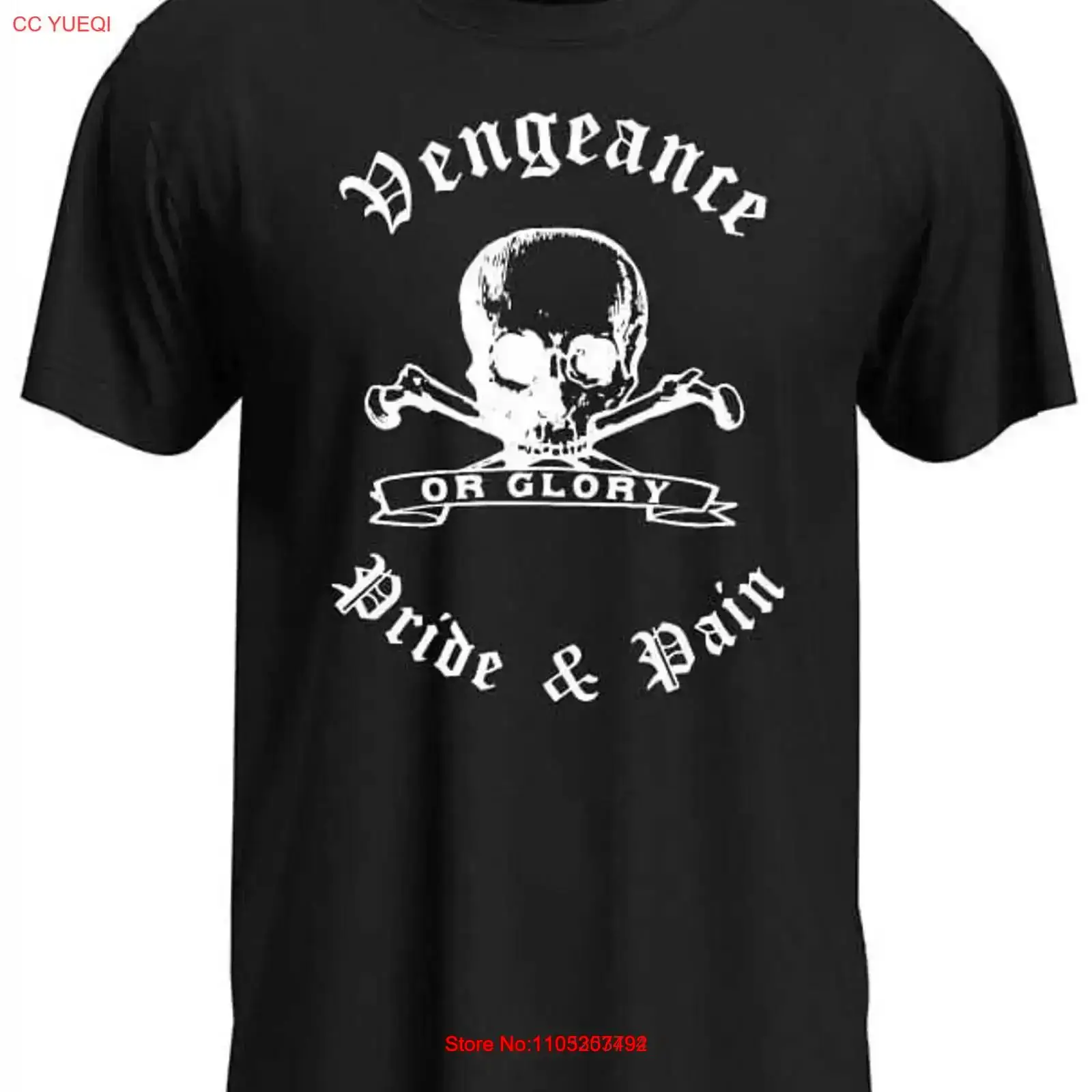 Xl Men'S Fashion - Vengeance Pride and Pain Black T