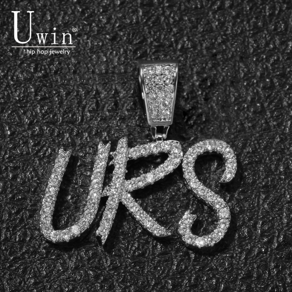 Mens Fashion Combination - UWIN Name Brush Font Necklace Customize