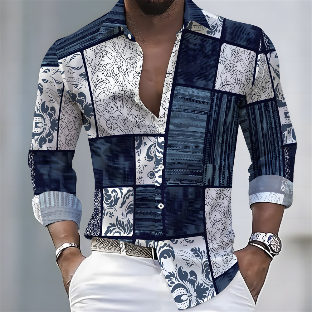Men'S Fashion Designer - Men's Light Luxury Style Color Block