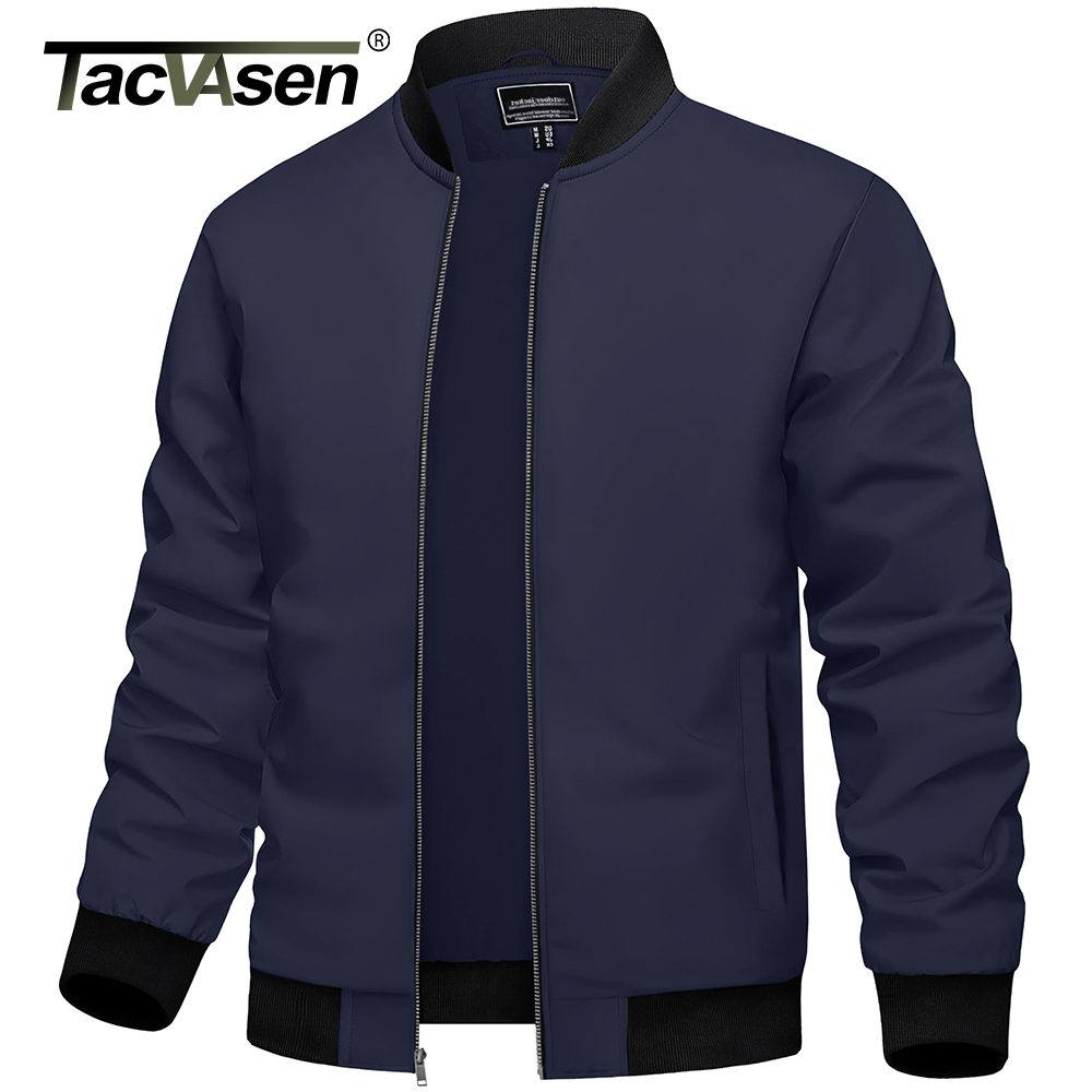 Varsity Jacket Letterman - TACVASEN Men's Varsity Jacket Autumn Lightweight