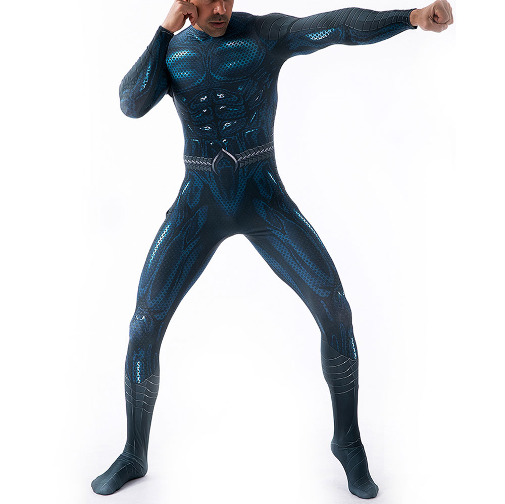 Mens Fashion Jumpsuit - Halloween Aquaman 2 Cosplay Costume Superhero