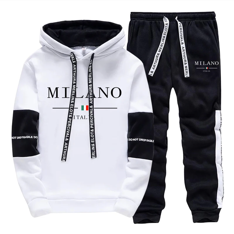 Men'S Fashion Designer - Men's Set/Hoodie/Pants Italy Trendy Hoodie Sportswear