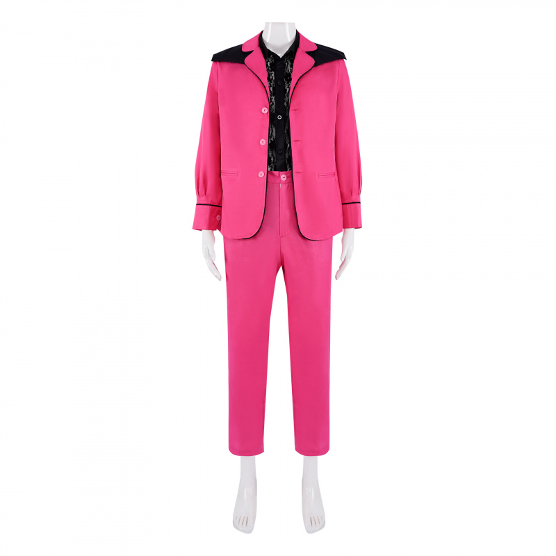 Mens Fashion Vest - Movie Elvis Presley Costume Pink Lacket