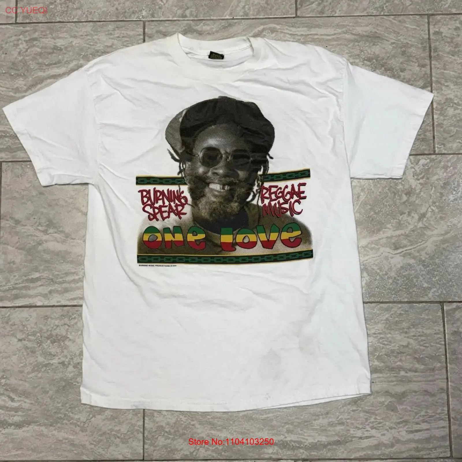 Xl Men'S Fashion - Vintage 1996 Burning Spear XL T
