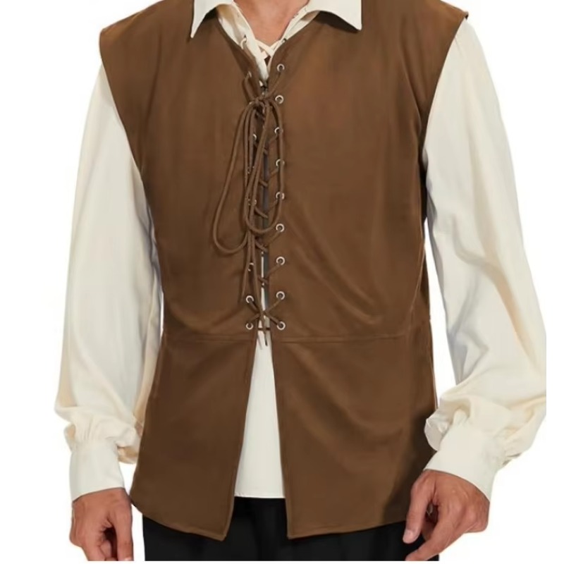 Mens Fashion Vest - Medieval Renaissance Pirate Gothic Steampunk Vest