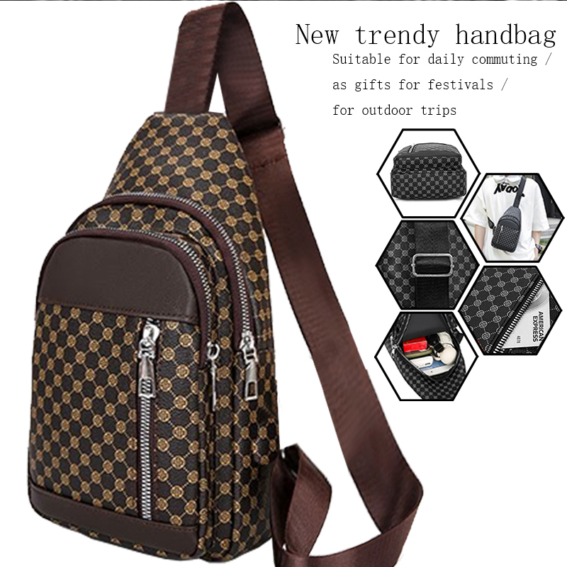 Men'S Fashion Bag - Neutral Style Functional Chest Bag for