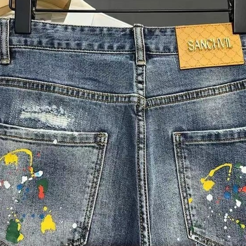 Men's Short Jeans Pants Graffi - Xl Men'S Fashion review and price