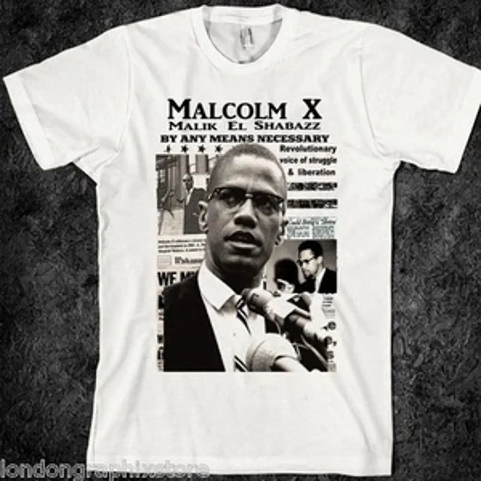 Malcolm X T shirt Black Histor - Men'S Fashion History review and price