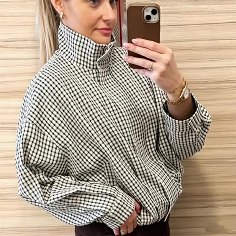 Plaid Bomber Jacket Women Demi - Varsity Jacket Letterman review and price