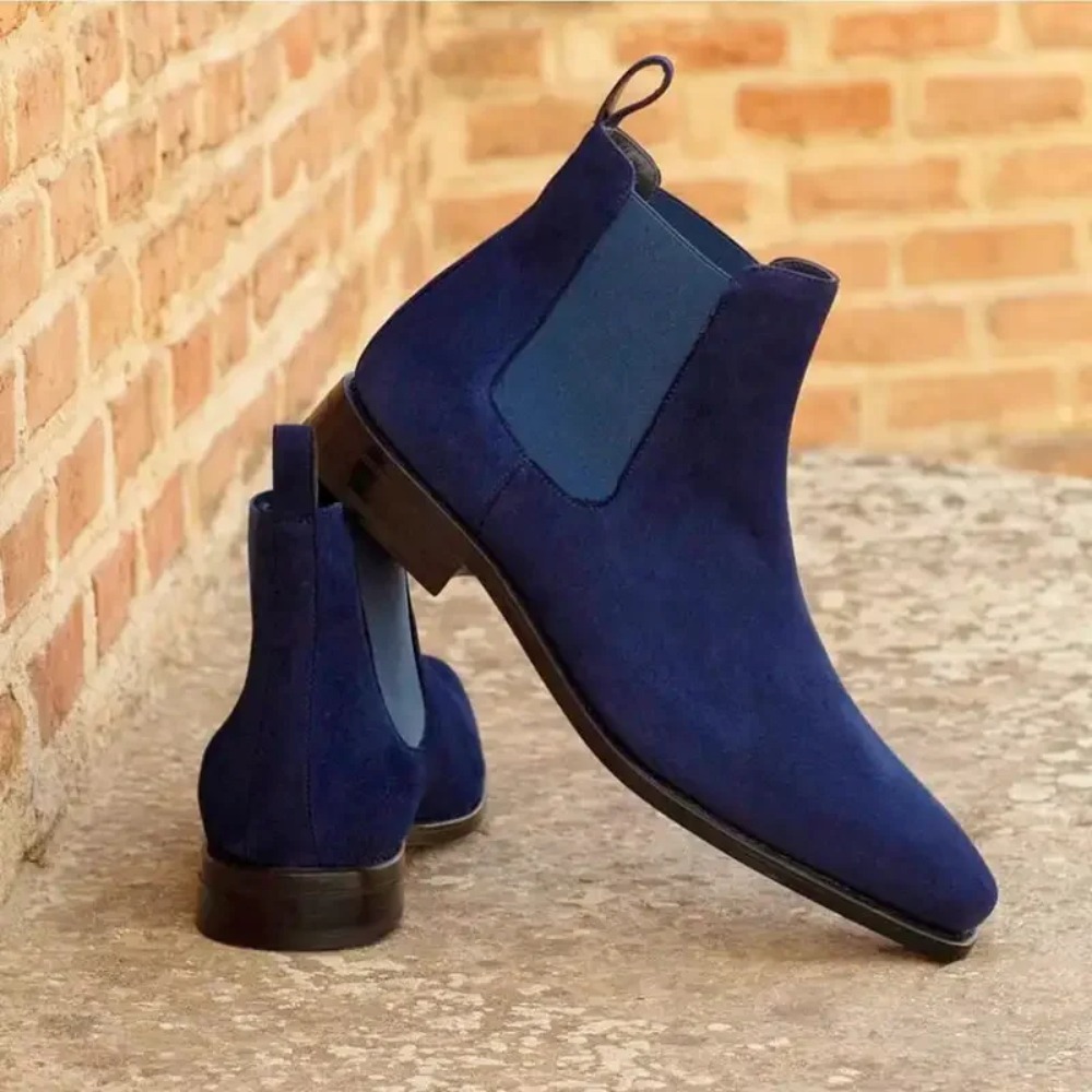 Chelsea Boots Men Blue Faux Su - Mens Fashion Zapatos review and price