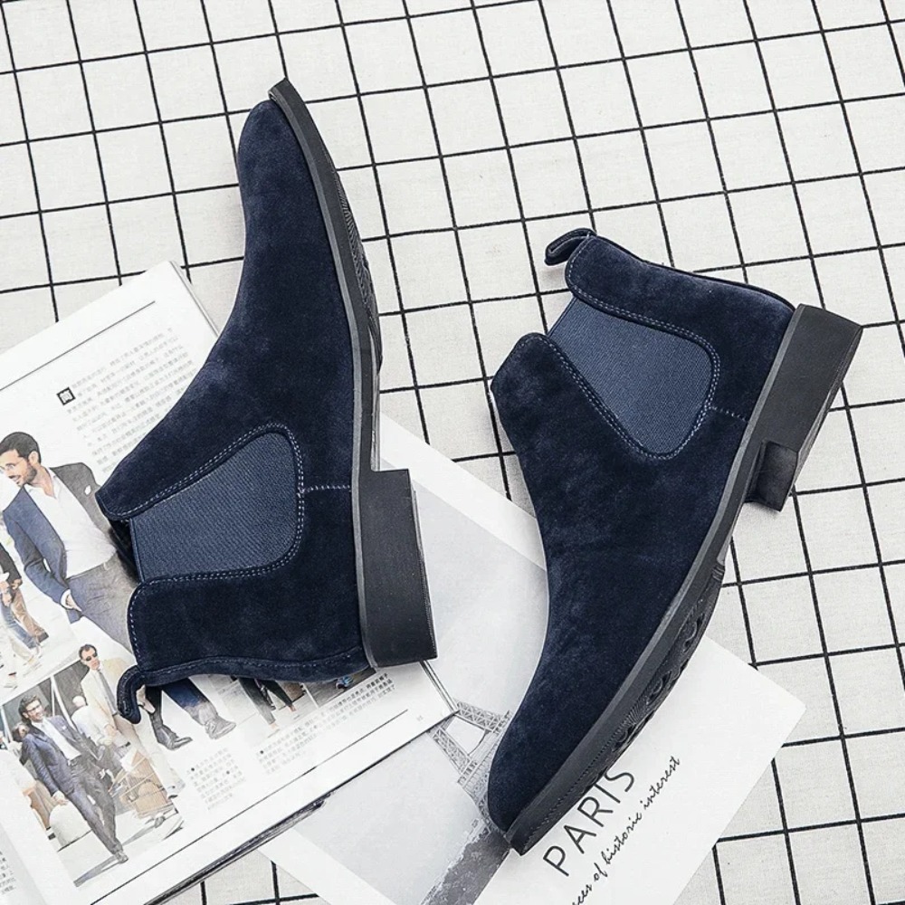 Chelsea Boots Men Blue Faux Su - Mens Fashion Zapatos review and price