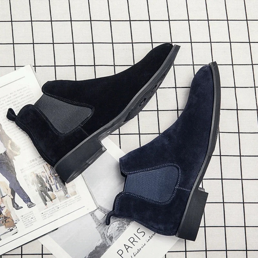 Chelsea Boots Men Blue Faux Su - Mens Fashion Zapatos review and price
