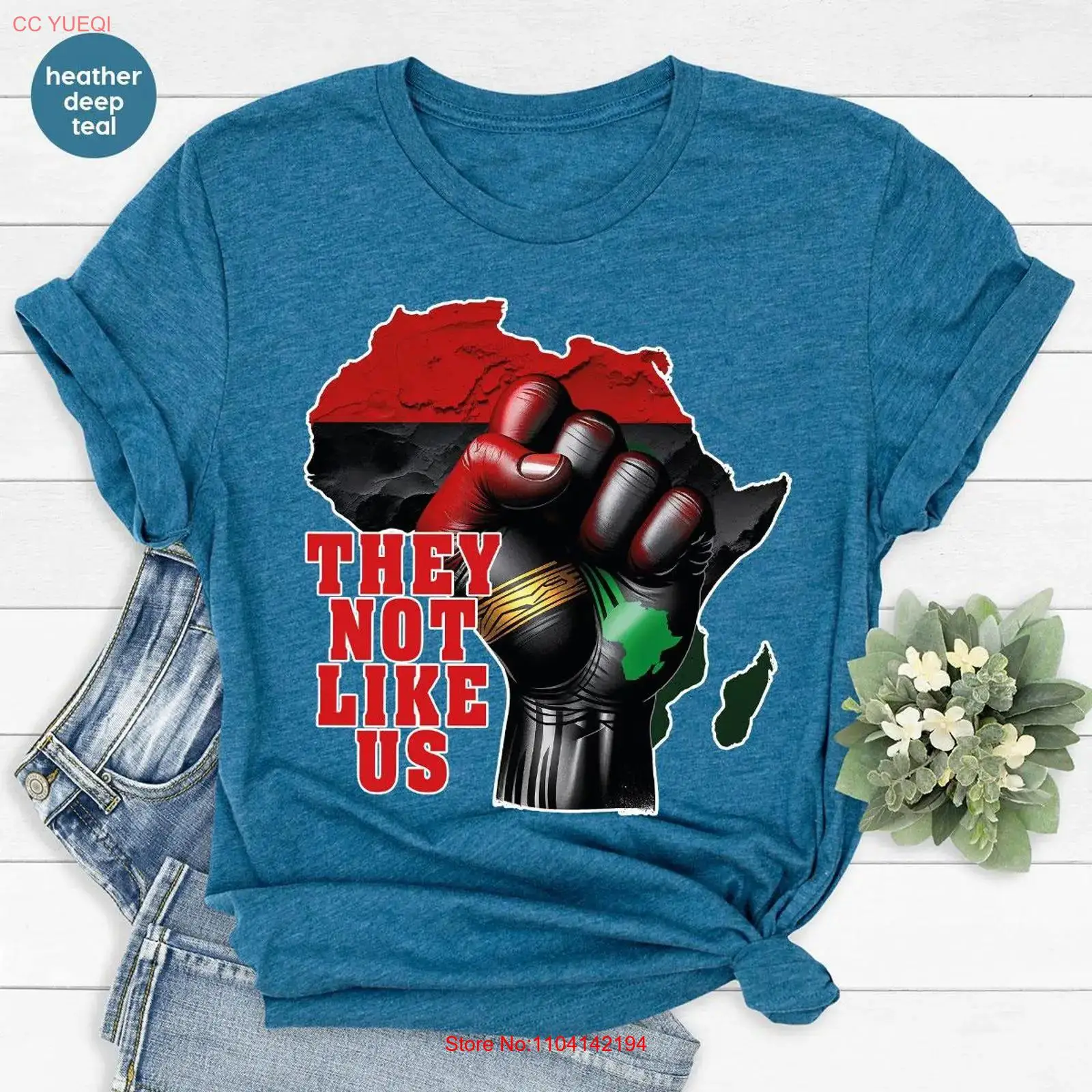They Not Like Us T Shirt Afric - Men'S Fashion History review and price