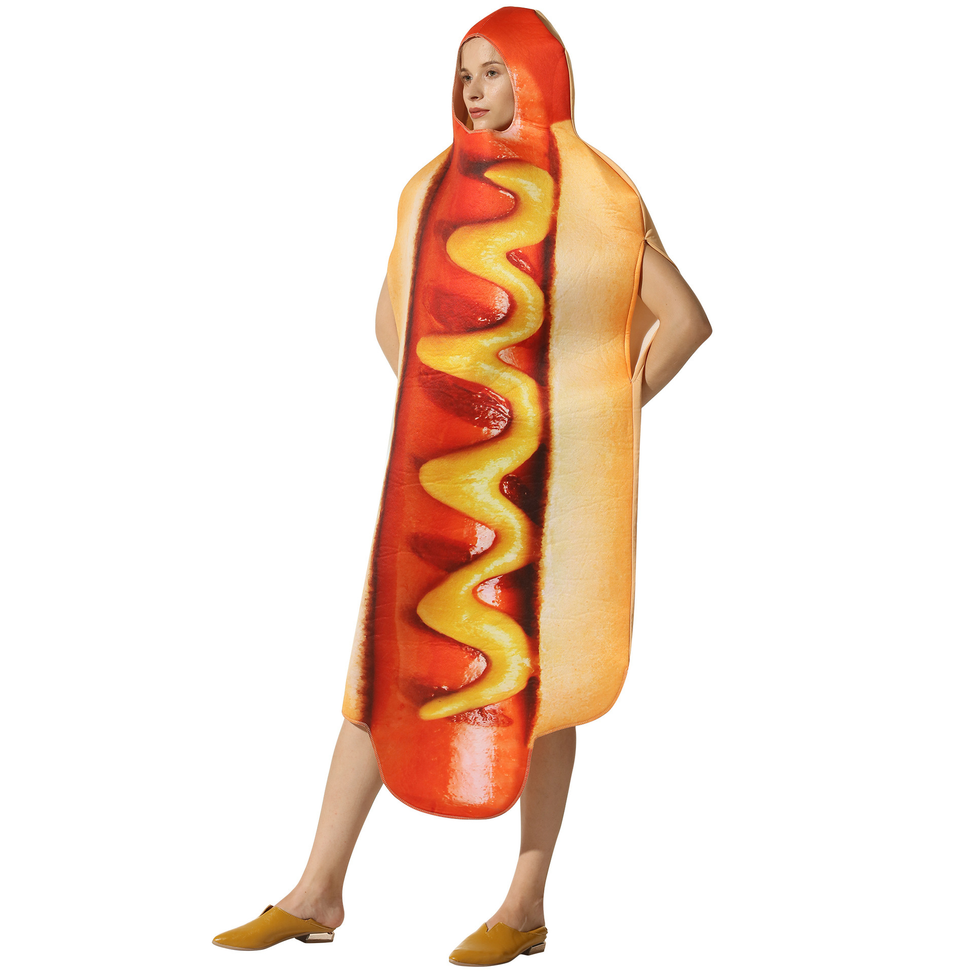 Funny 3D Print Hot Dog Hooded  - Mens Fashion Jumpsuit review and price