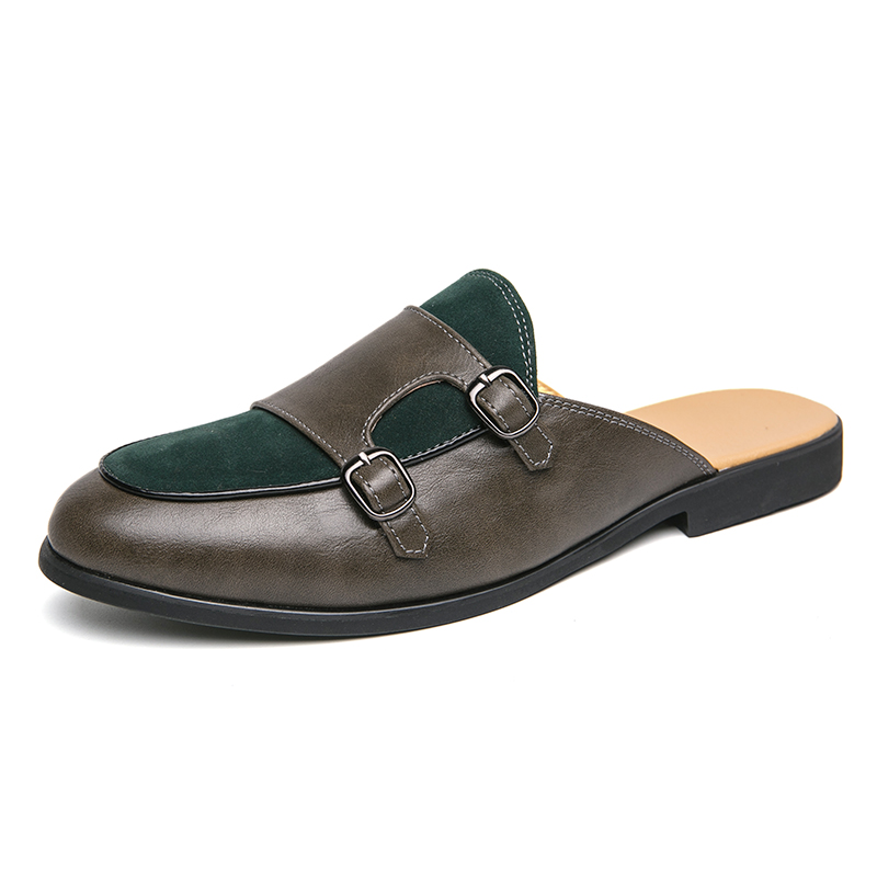 Fashion Black Green Monk Strap - Mens Fashion Zapatos review and price