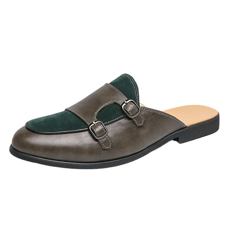 Fashion Black Green Monk Strap - Mens Fashion Zapatos review and price