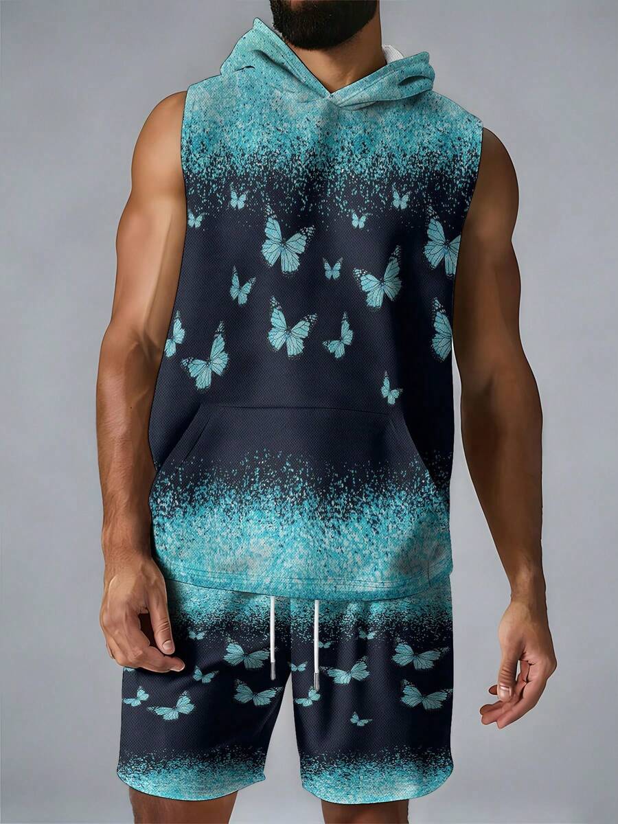 Men's Hooded Vest And Beach Sh - Mens Fashion Vest review and price
