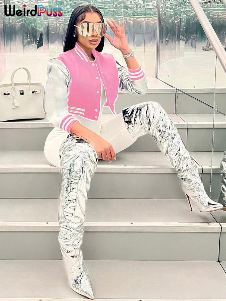 Weird Puss Fluffy Letter Short - Varsity Jacket Letterman review and price