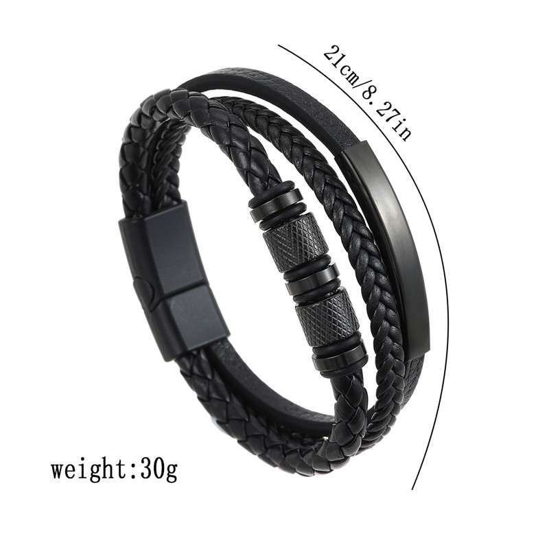 Classic Men's Leather Bracelet - Mens Fashion Combination review and price