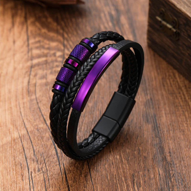 Classic Men's Leather Bracelet - Mens Fashion Combination review and price