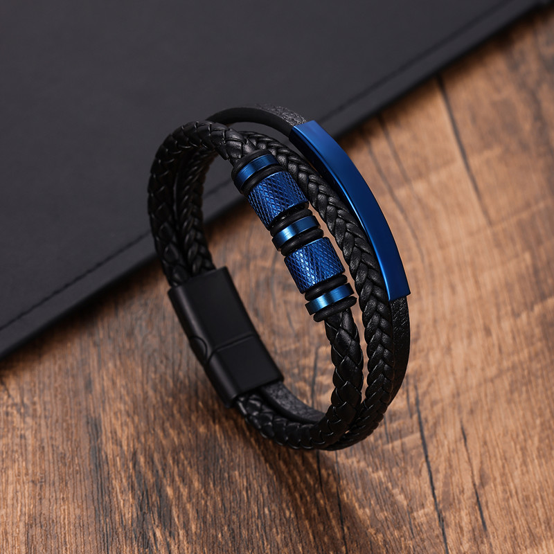 Classic Men's Leather Bracelet - Mens Fashion Combination review and price