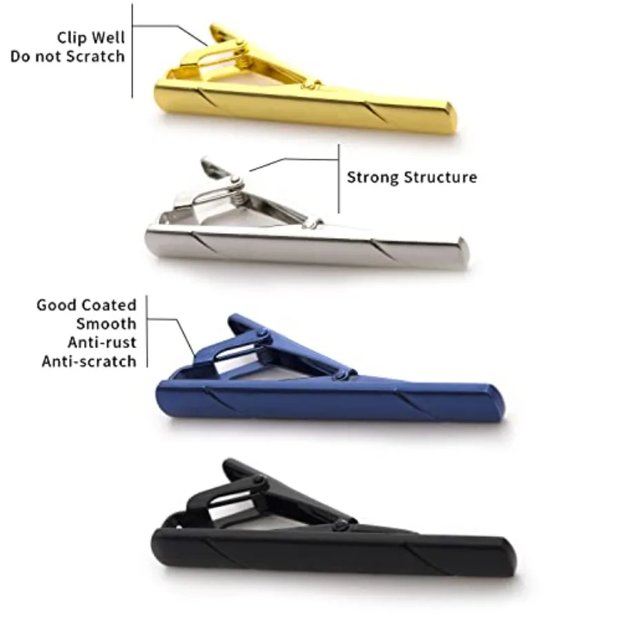 4Pcs Tie Clips For Men Tie Bar - Men'S Fashion Accessories review and price