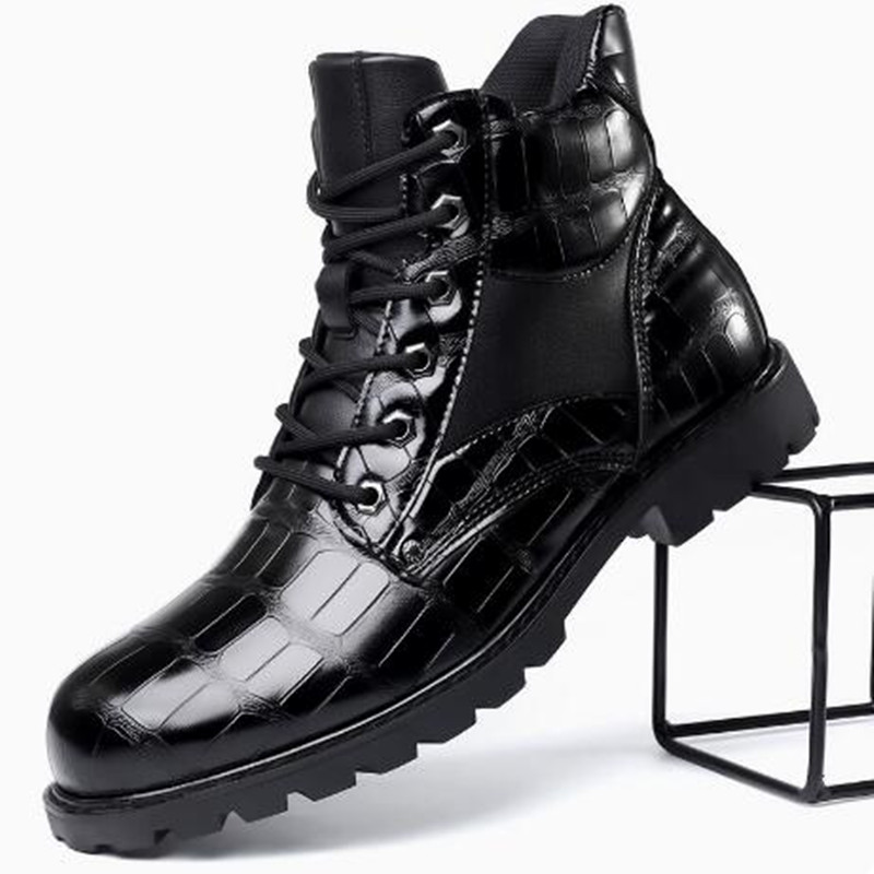 Brand Men Boots Grid Pattern S - Mens Fashion Zapatos review and price