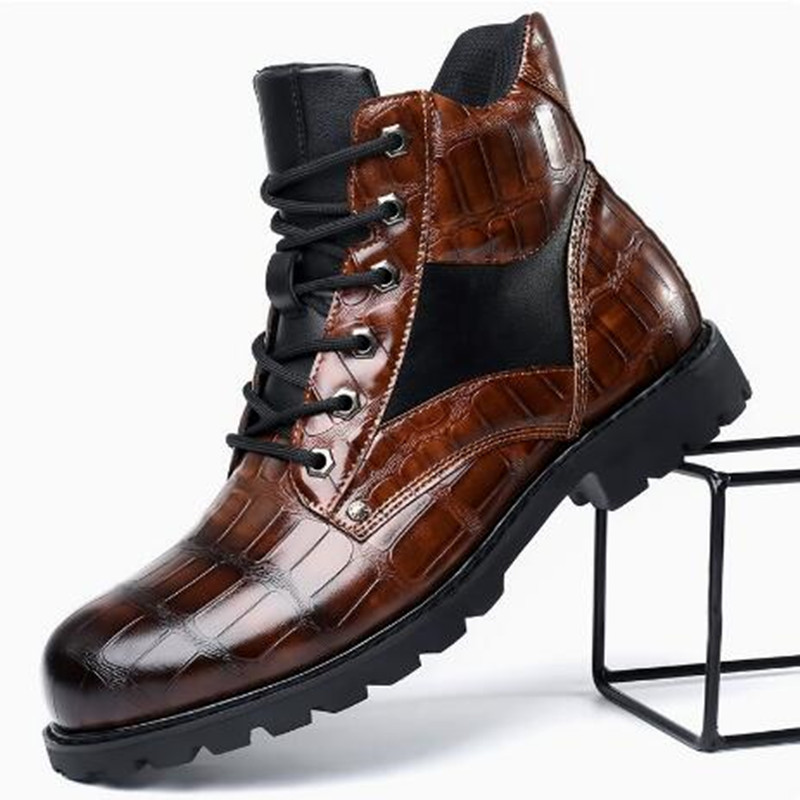Brand Men Boots Grid Pattern S - Mens Fashion Zapatos review and price